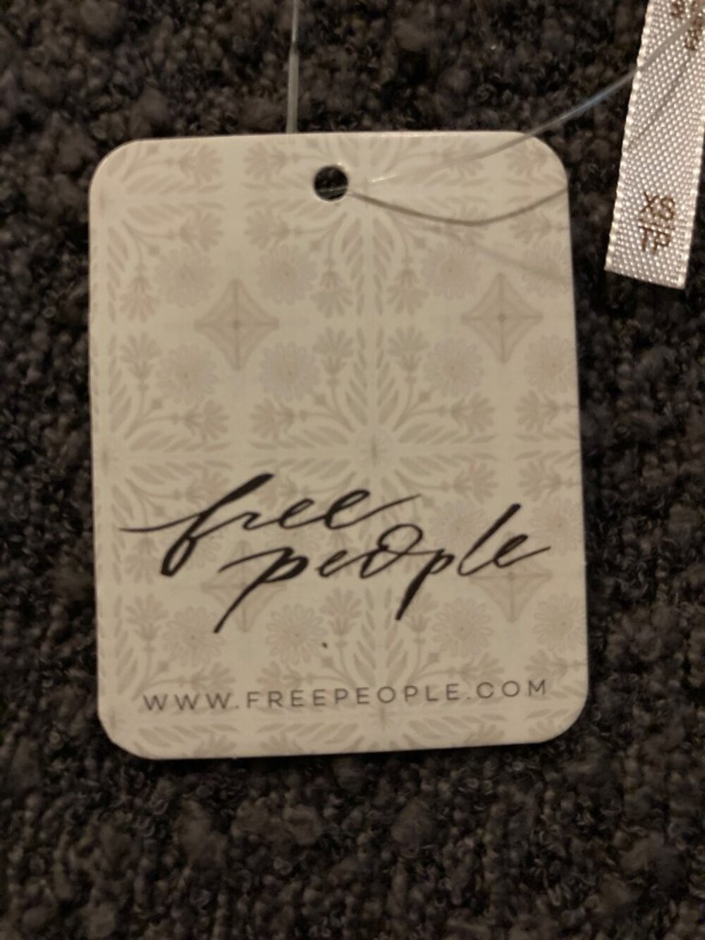 Free People Puff Sleeve Cropped Cardigan in Grey, Size XS - New With Tags - Picture 4 of 5